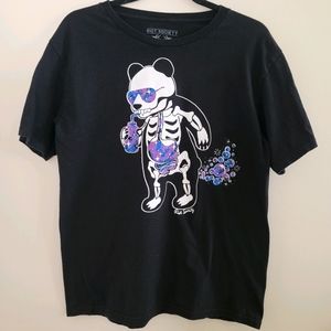 RIOT SOCIETY BLACK Panda Graphic T-shirt XL